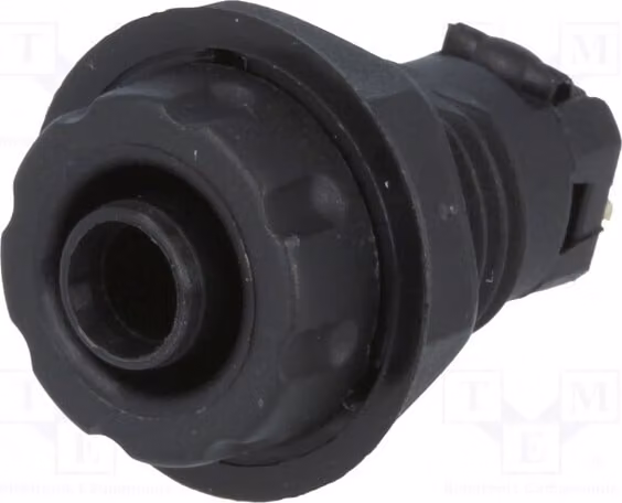 1 connettore nero, tipo banana, 4 mm, per cavi da 4 mm, tensione massima 1 kV DC, corrente massima 30 A