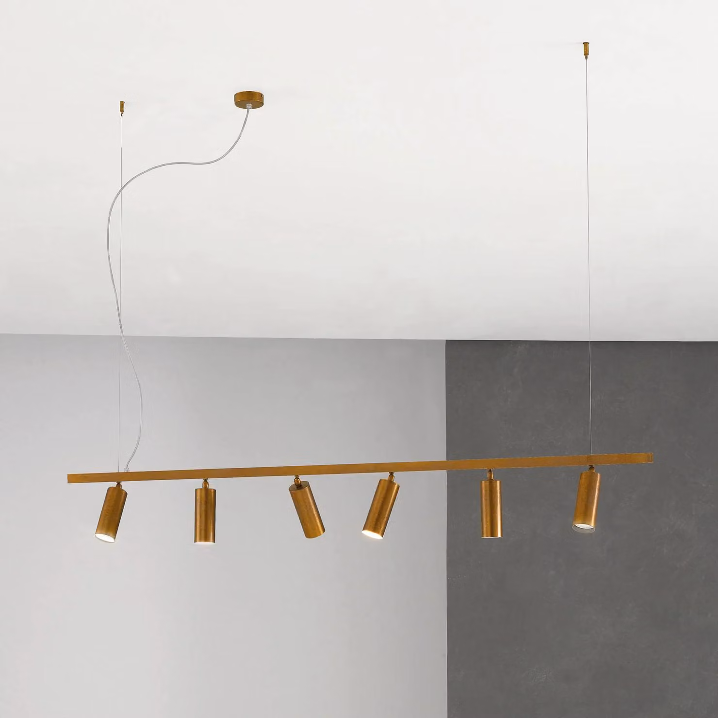 Cremasco Lampada a sospensione 7532, dimmerabile, Bronzo / Ottone antico, Soggiorno / Sala da pranzo, Ottone, Moderno, Lampada a sospensione