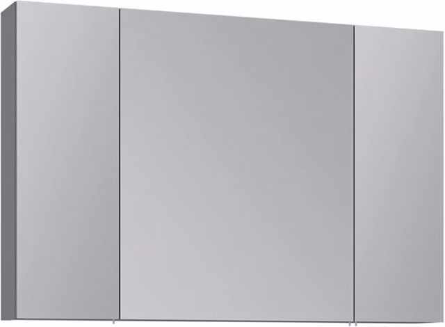 Mobile da bagno con specchio "Nuvola 100 v2" - 97 x 16 x 66 cm - Grigio