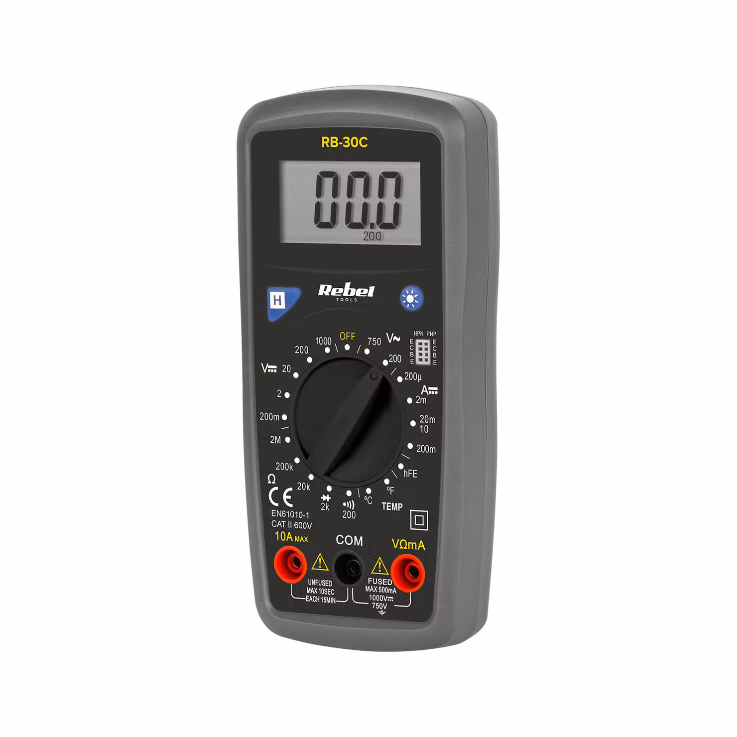 Multimetro digitale tascabile Rebel MIE-RB-30C, grigio