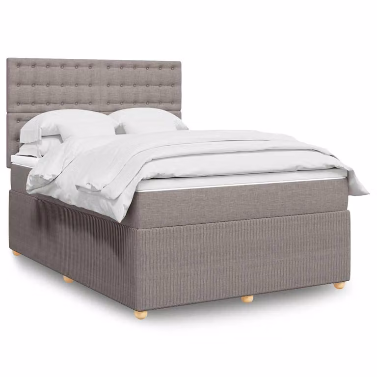 vidaXL Giroletto a Molle con Materasso Ibrido in Tessuto, L/P: 160 x 200 cm