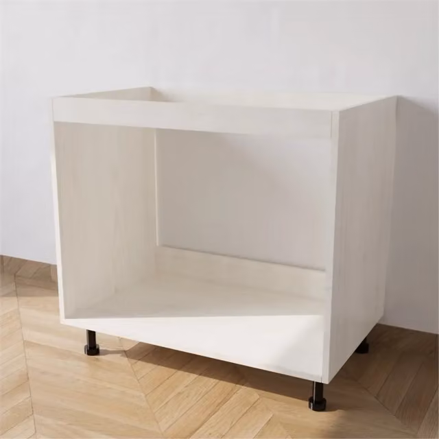 Base lavello Calandrelli in larice bianco senza ante, L 80 x P 55,5 x H 72 cm