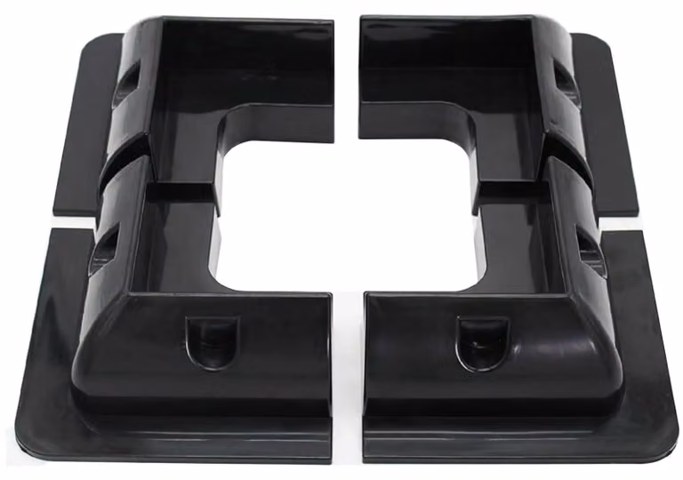 Set di profili angolari Offgridtec© ABS Heavy Duty nero 150x150mm