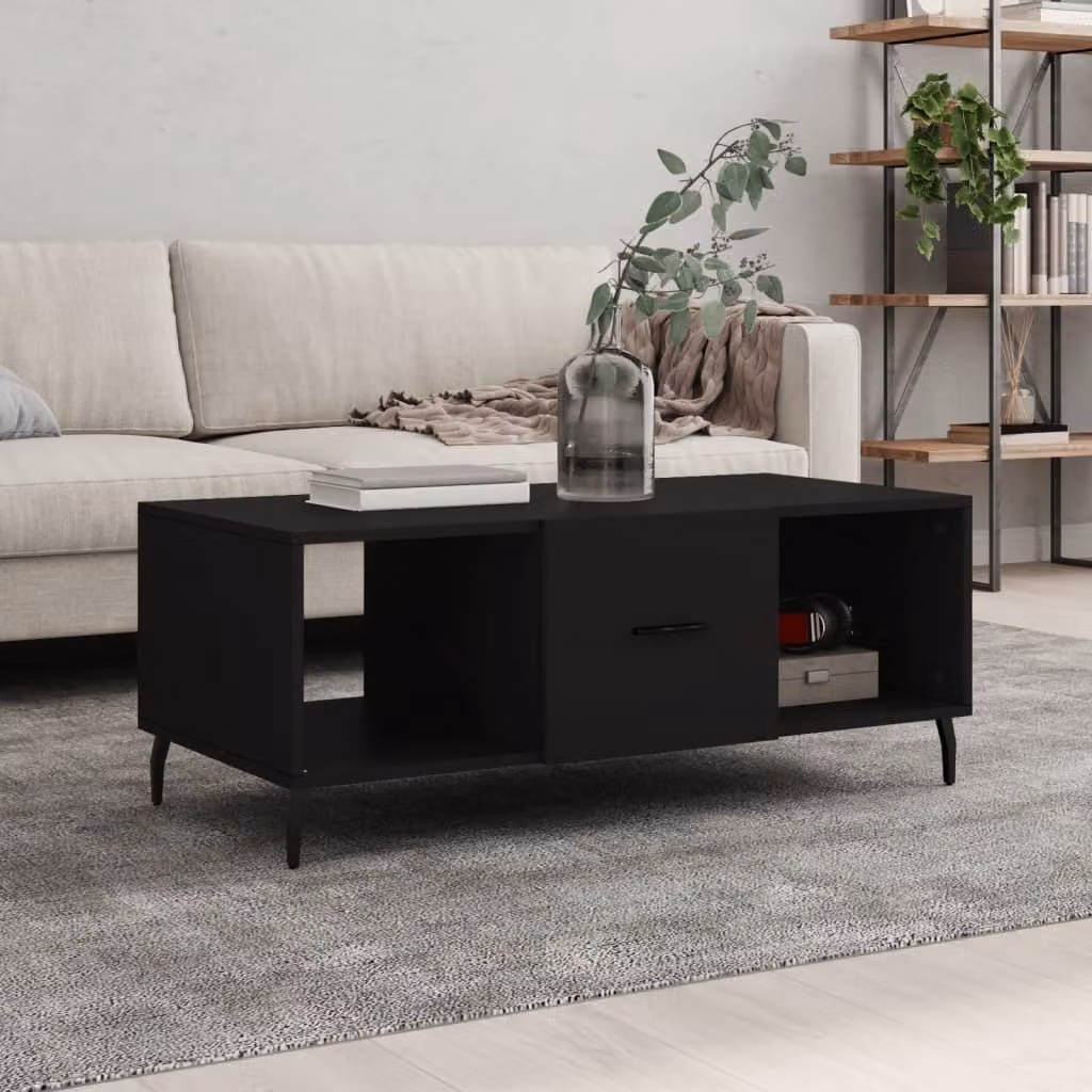 Maison Exclusive - Tavolino nero 102x50x40 cm Materiale ligneo