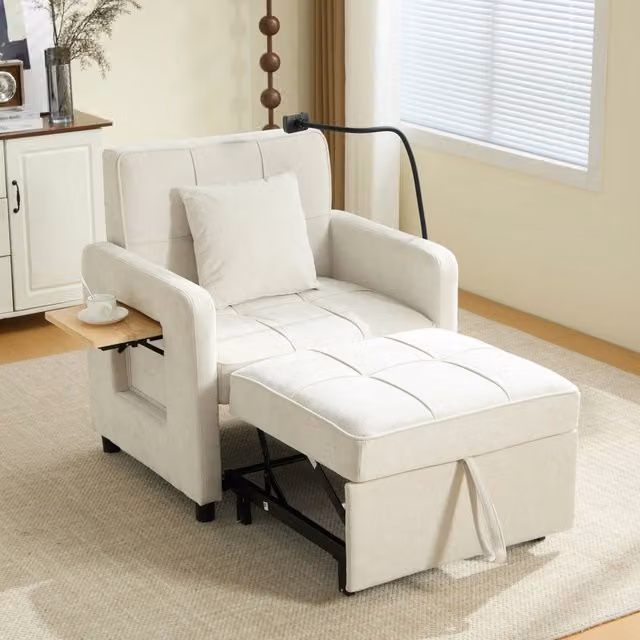 Poltrona letto singola; poltrona trasformabile 2 in 1; 167x79x83 cm