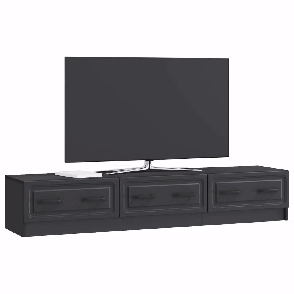 Mobile TV moderno Design In nero in legno MDF per soggiorno L: 147 cm, P: 34,5 cm, H: 27 cm – 2