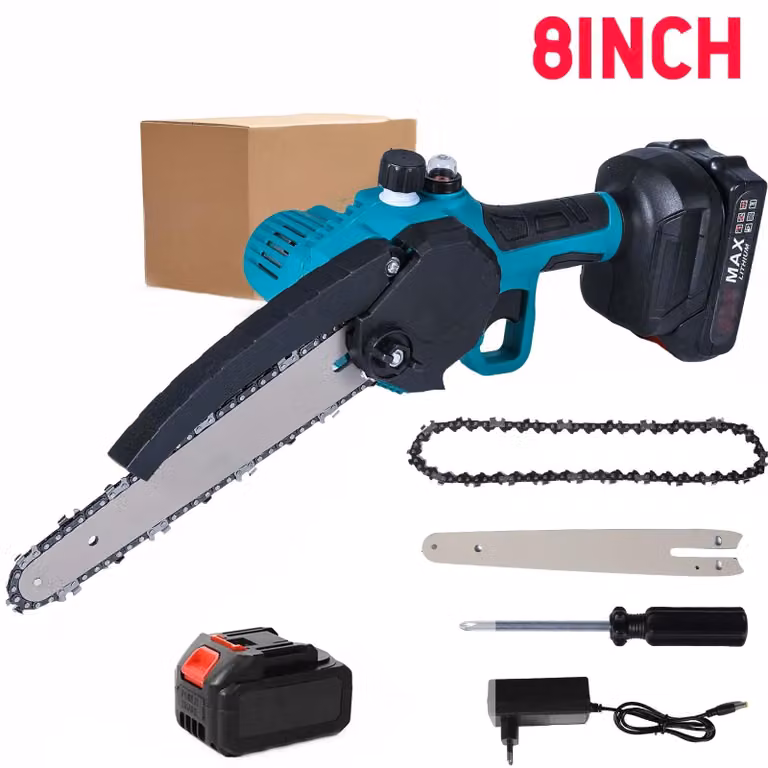 Troncatrice a batteria - Seghetto manuale per potatura - 24 V - Lame da 20 cm - 3000 W - 1 batteria - Adatta per legno e potatura di alberi