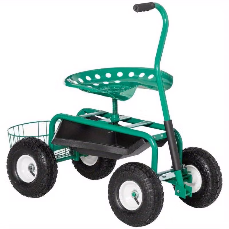 Carrello da giardino – Carrello pieghevole – Carrello di trasporto – Carrello trasportabile – Carrello per massi – Verde