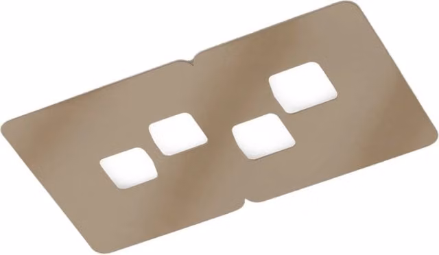 Plafoniera a soffitto Bilbao Gea Luce in metallo e plastica color beige per lampadine GX53