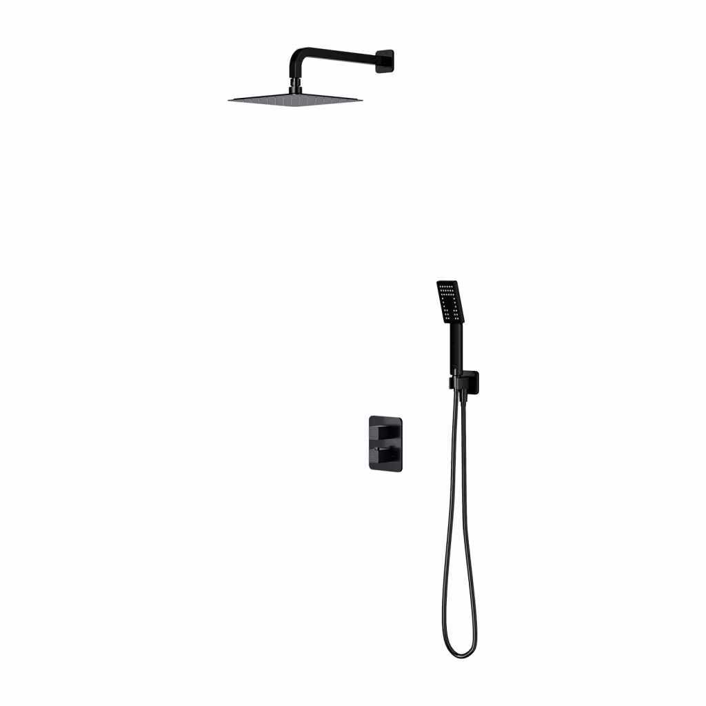 Omnires PARMA SYSPM11BL Set doccia da incasso con miscelatore termostatico, nero opaco