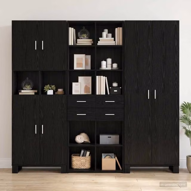 Libreria Rovere nero 30 x 42.4 x 185.2 cm Legno ingegnerizzato 3446620