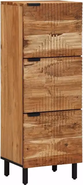 Credenza in legno di mango massello marrone stile rustico vidaXL L/P/H: 40 x 33 x 110 cm – 1