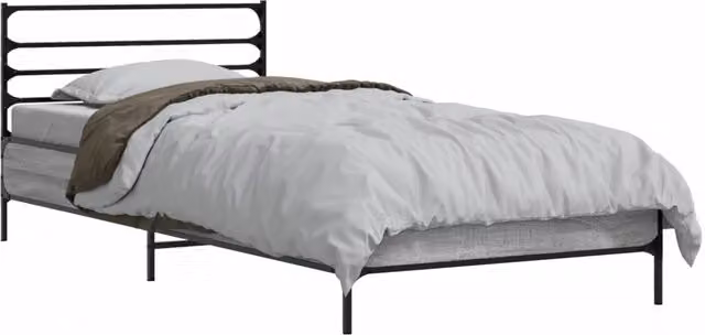 Letto singolo moderno Design In in legno MDF grigio L: 80 cm, P: 200 cm, H: 140 cm – 1