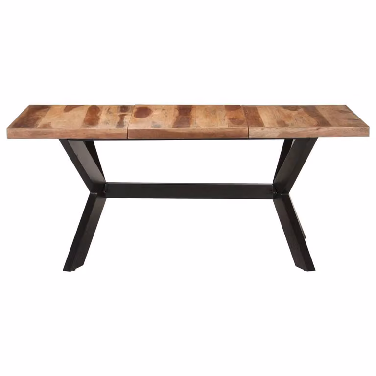 Tavolo da Pranzo 180x90x75 cm Legno Massello con Finitura Ambra