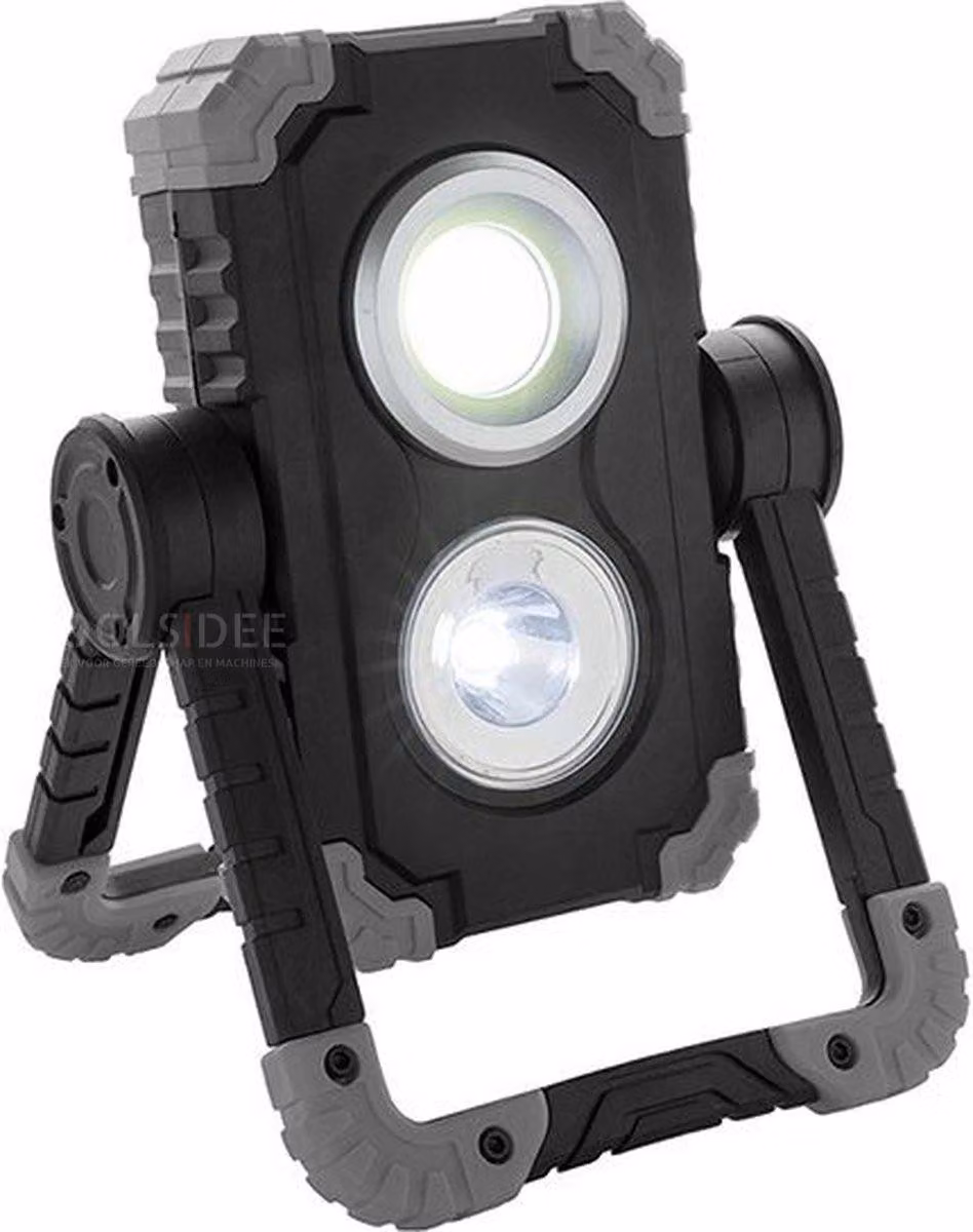 Lampada da lavoro a LED, kit strumenti compatto, 12V, 3,7 kg, colore nero, include 6 lampade a LED e 4 supporti