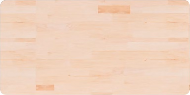 Piano Bagno 100x50x1,5 cm in Legno Massello Non Trattato