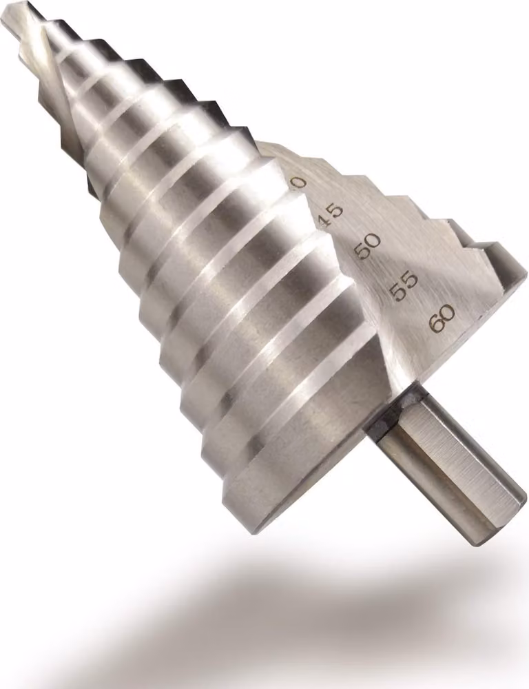 Trapano a tazza conico, da 6 a 60 mm, in acciaio rapido HSS 4241, con 12 gradazioni, per metallo