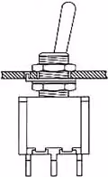 Interruttore a levetta verticale Dpdt a 3 vie On-On-On
