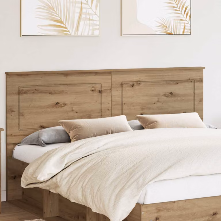 Testiera per letto vidaXL in legno ingegnerizzato color rovere, stile minimalista marrone opaco