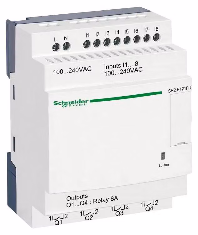Relè di controllo PLC Schneider Electric, Zelio Logic, versione compatta, 10 I/O, da 100 a 240 V CA, codice SR2E121FU