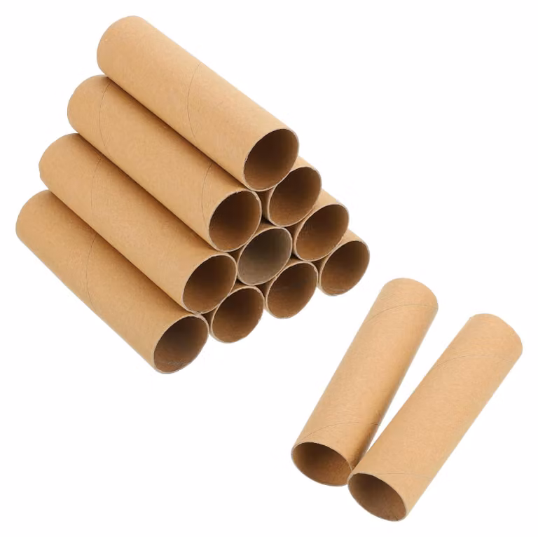 12 rotoli di cartone ondulato per lavori manuali, marrone, 15 cm di altezza, 4 cm di diametro, 1 mm di spessore