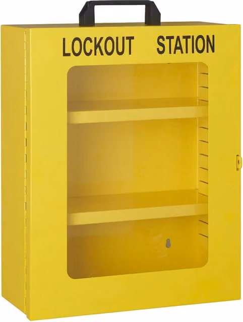 Armadio per lockout-tagout THIRARD in metallo nero e giallo H 450 x L 360 x P 155 mm