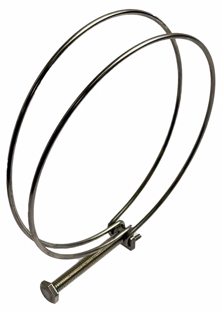 Fasce stringitubo a doppia spirale, da 102 a 110 mm, in acciaio inossidabile, confezione da 4 pezzi
