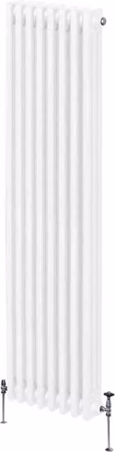Termosifone Radiatore a 3 colonne per riscaldamento centralizzato verticale Bianco 180x38cm