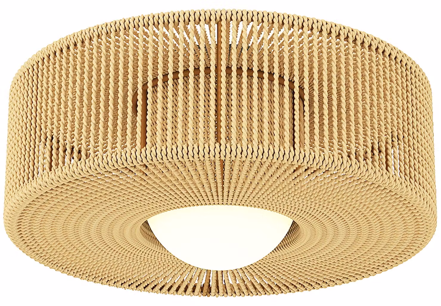 Lampada da soffitto HOMCOM, lampada a sospensione in stile boho con attacco LED G9, rotonda