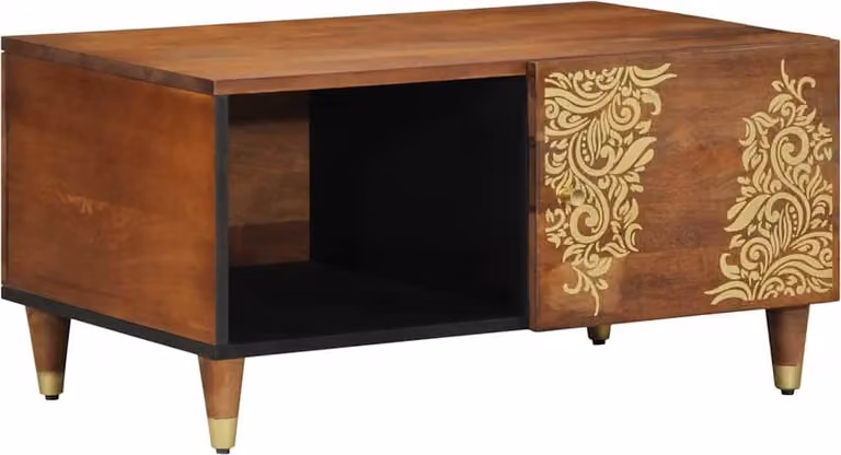 Tavolino da salotto Marrone miele 80 x 50 x 40 cm
