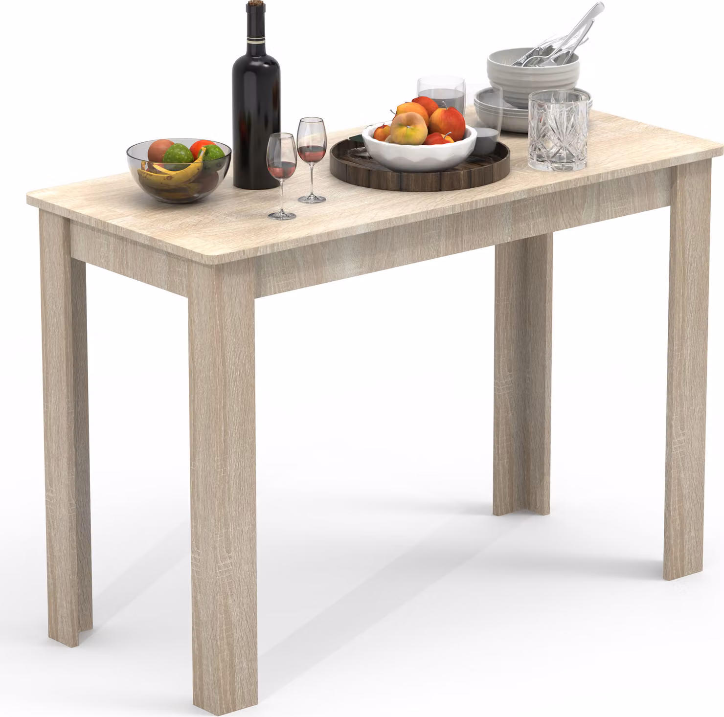 Tavolo da pranzo in legno | H. 76 x W. 110 x D. 50 cm | Tavolo da pranzo da cucina Esal