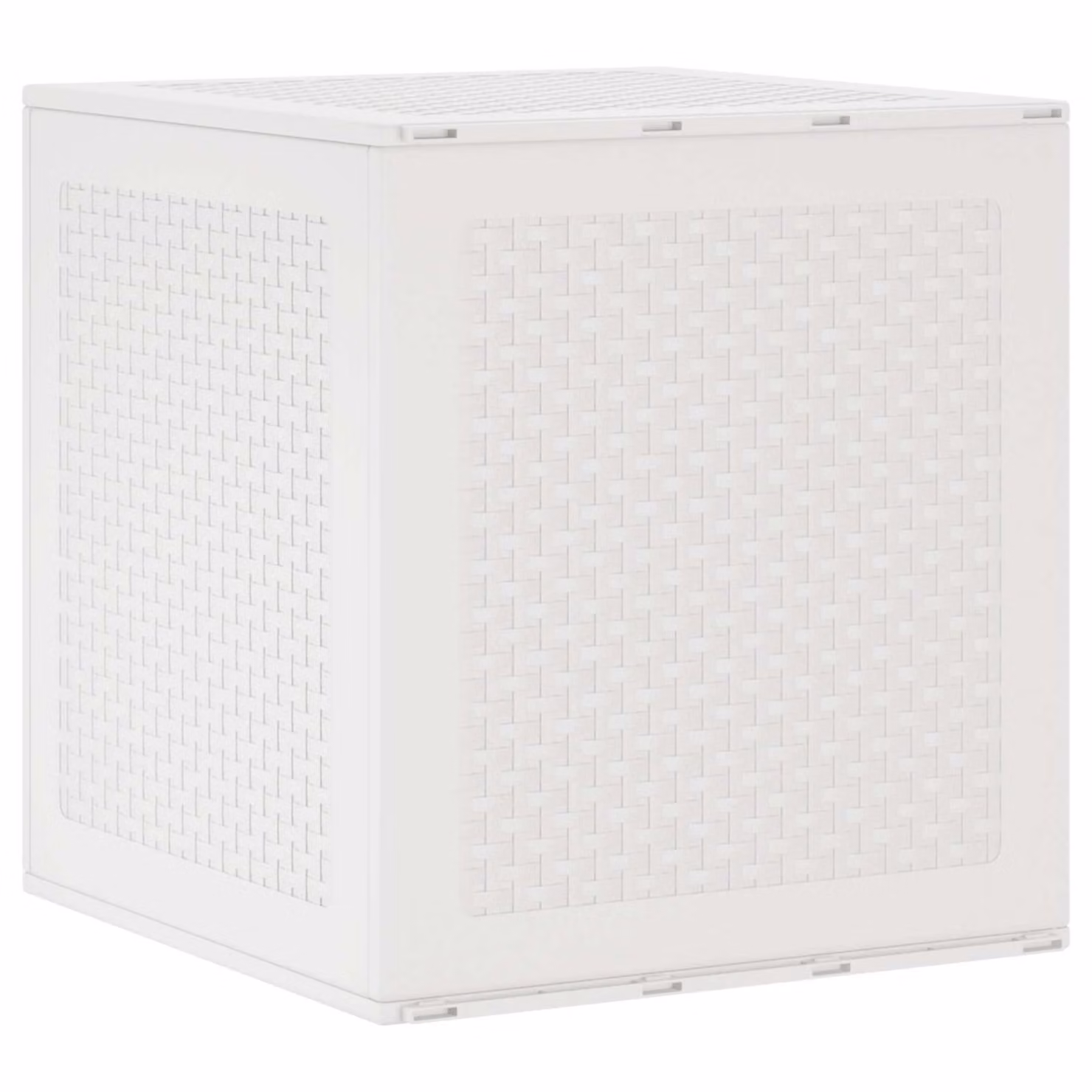 Scatola di stoccaggio vidaXL in plastica bianca opaca L: 55 cm, P: 53 cm, H: 57 cm