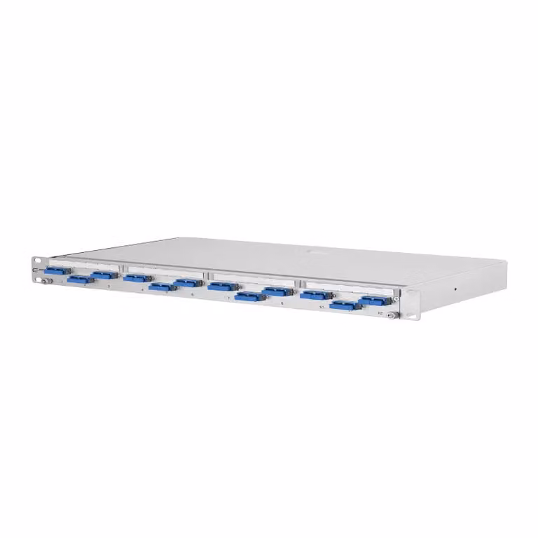 Metz Connect OpDAT PA Patchfeld splice 12xSC-D (blu), OS2, grigio 150229E212-E