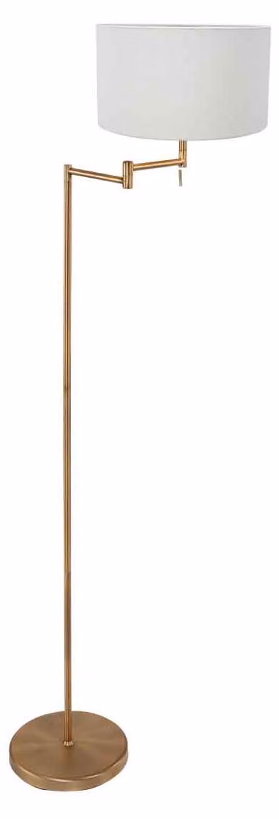 Lampada da terra - bronzo - Bella - metallo tessile - Ø 45cm - E27 - 3871BR - Mexlite