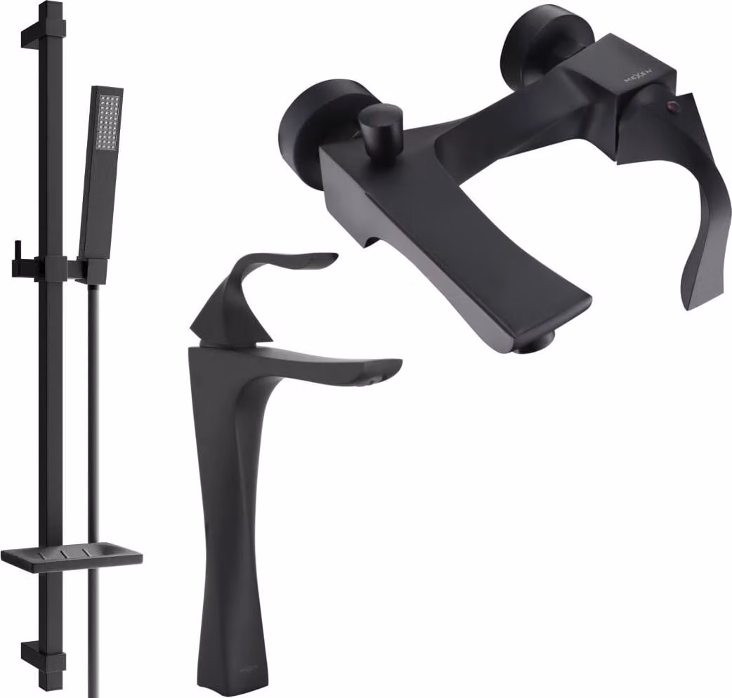 Mexen Estrella DQ02 set da bagno, nero - 72313DQ02-70