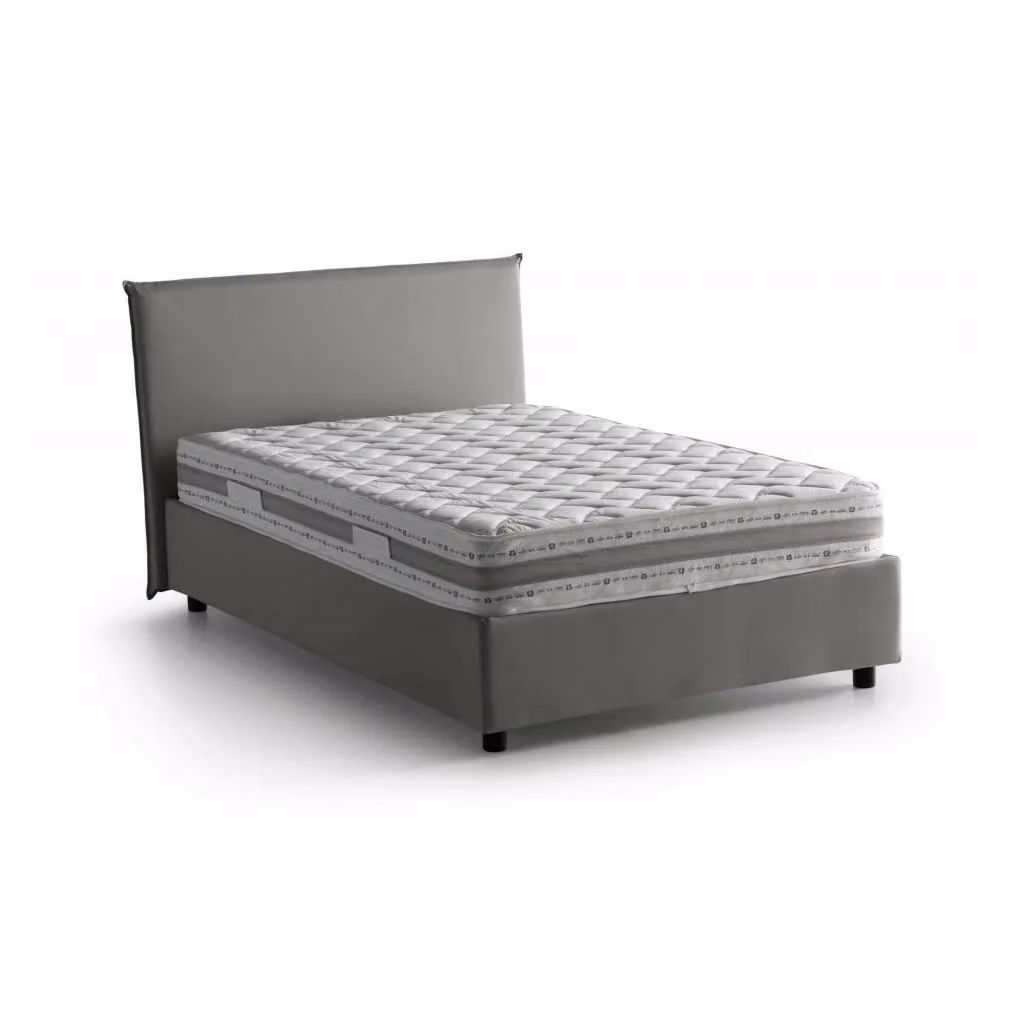 Letto Alush Talamo Italia con contenitore a sollevamento e materasso incluso, Grigio, L/P/H: 120 x 200 x 35 cm – 2