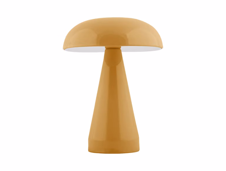 Lampada da tavolo a fungo LED RACHEL, a batteria, Ø 15,5 cm