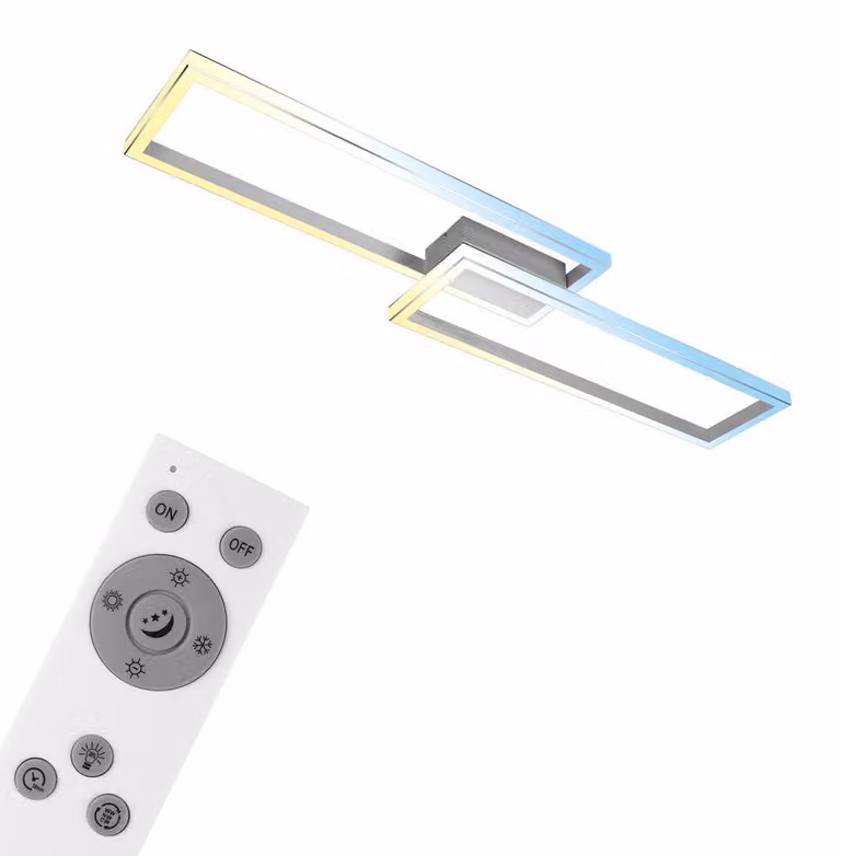 Lampada da soffitto a LED, alluminio-cromo, LED/45W
