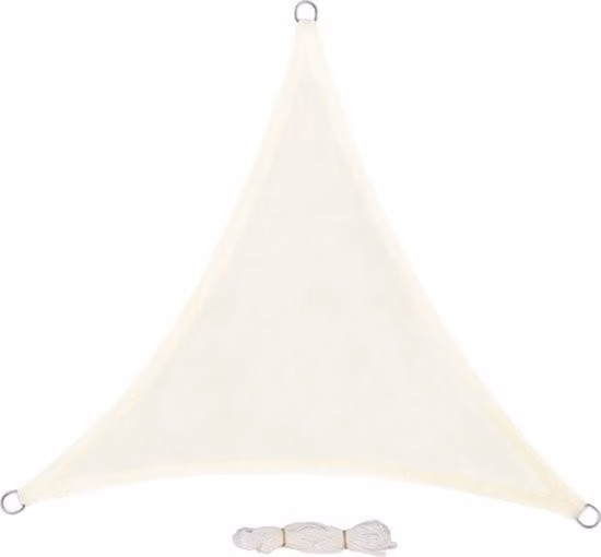 Telo ombreggiante Triangle - Protezione UV - Crema 5x5x7 m
