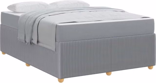 Letto matrimoniale | Letto per adulti | Struttura del letto Grigio chiaro 140 x 200 cm Tessuto