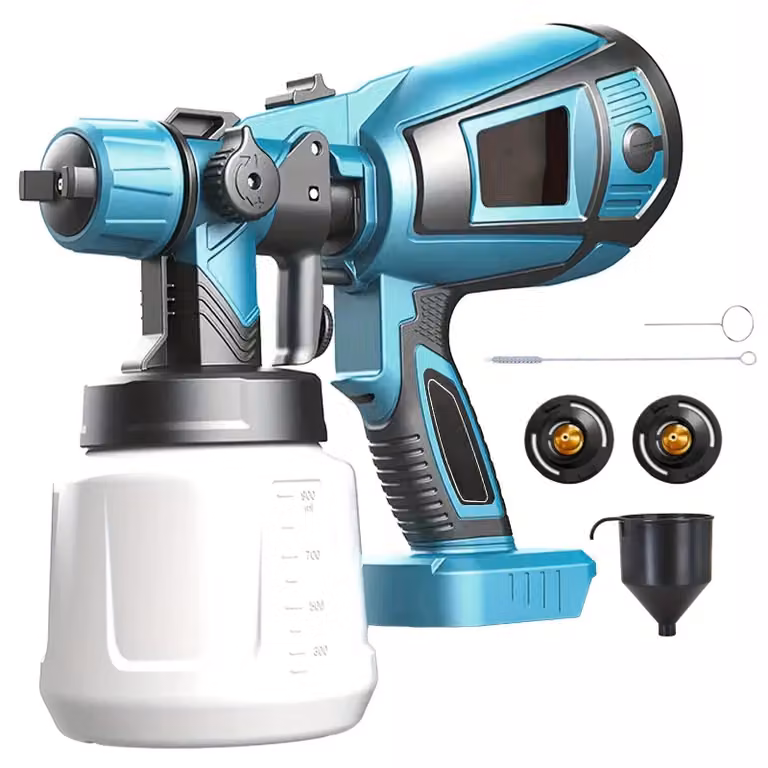 Spruzzatore di vernice da 1000 ml - Pistola a spruzzo elettrica senza fili - Dispositivo portatile - Ideale per mobili - Senza batteria