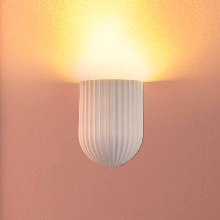 OSRAM Applique da parete Decor Plaster Routes, dimmerabile, Bianco / Opale, Soggiorno / Sala da pranzo, Gesso / Argilla, Applique