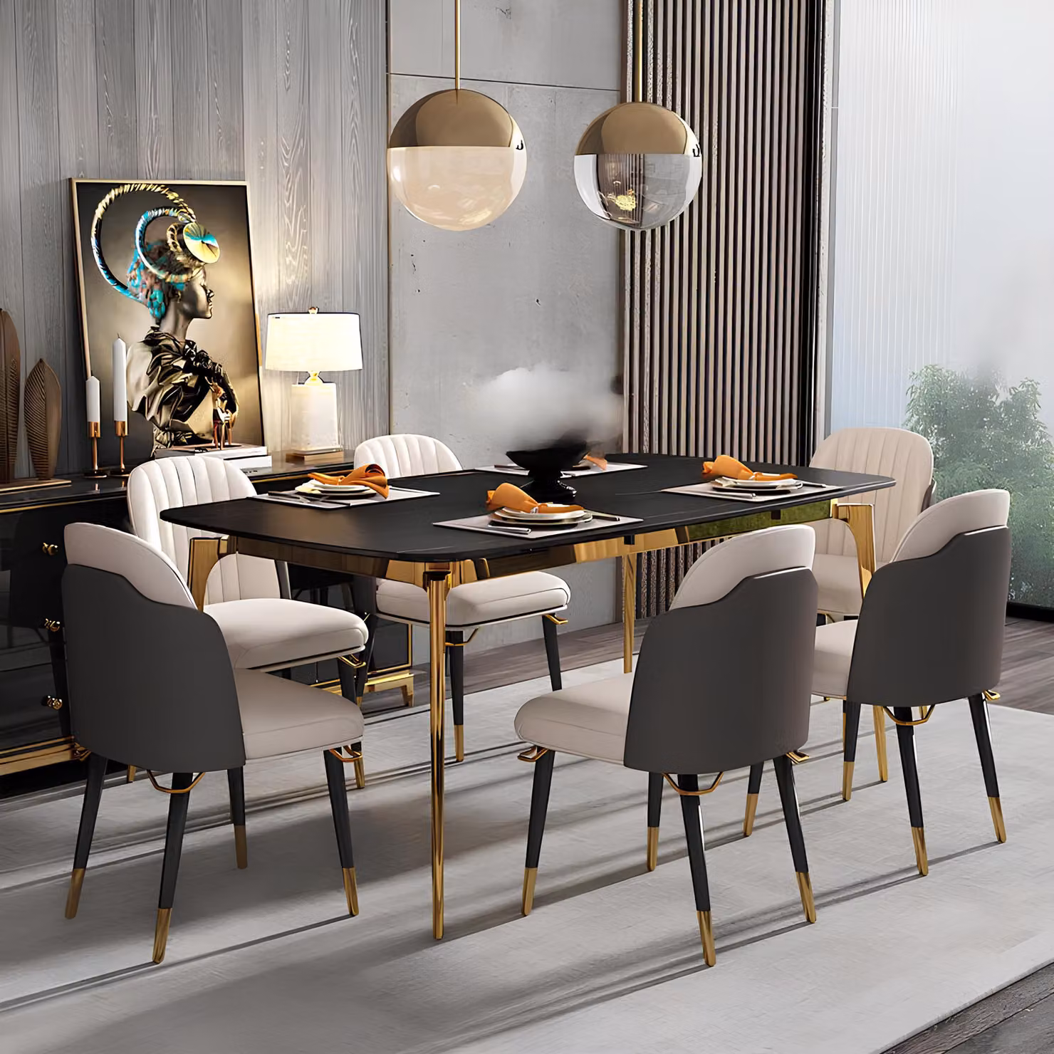 Edelstahl Tisch Design Metall Möbel Tische Konferenz Esszimmer Esstisch Luxus