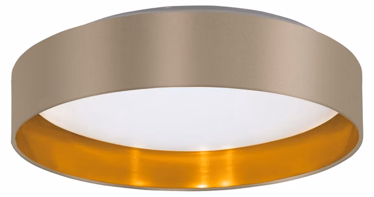Plafoniera LED Maserlo Bianco, grigio, oro