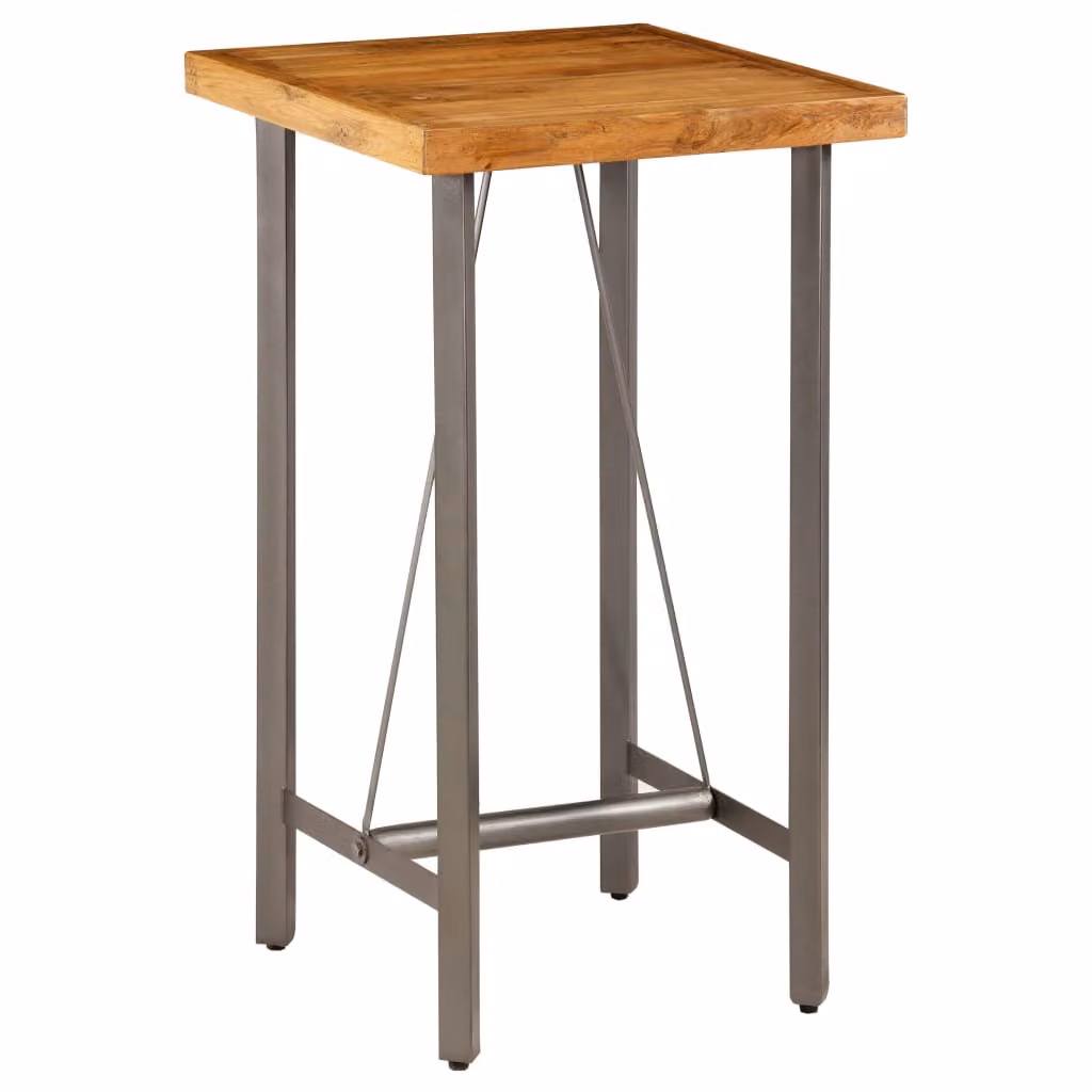 Maison Exclusive - Tavolino da bar in legno massello di teak riciclato 60x60x107 cm
