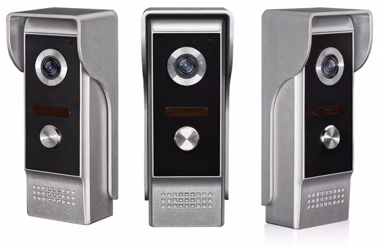 Videocitofono con schermo da 7 pollici, telecamera con visione notturna a 700 TVL, modello cablato, da montare a parete