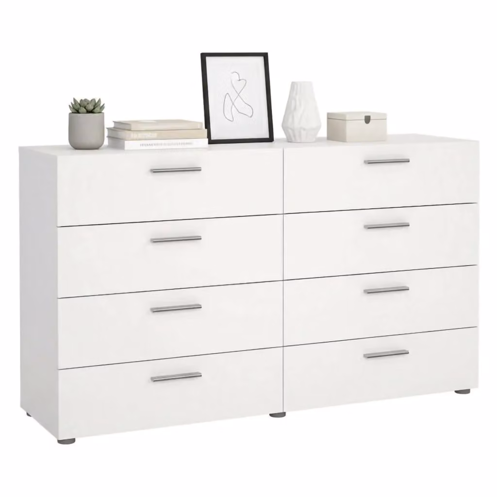 Credenza Phethai DMORA, Buffet e Madia da Soggiorno o Cucina, Bianco, L: 140 cm, P: 40 cm, H: 82 cm – 2
