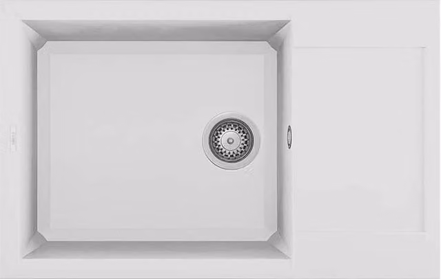 Lavello Elleci Incasso 1 vasca 78x50 Easy 310 Granitek Bianco LGY31068