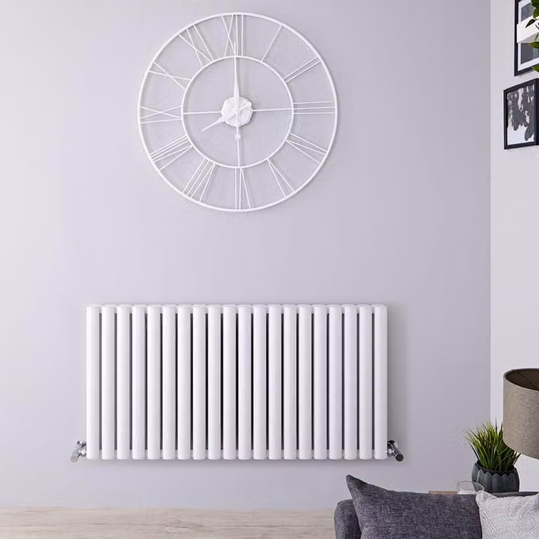 Termosifone Orizzontale Alluminio Bianco 600x1190mm 2298W - Alta Potenza - Design Moderno - Revive Air