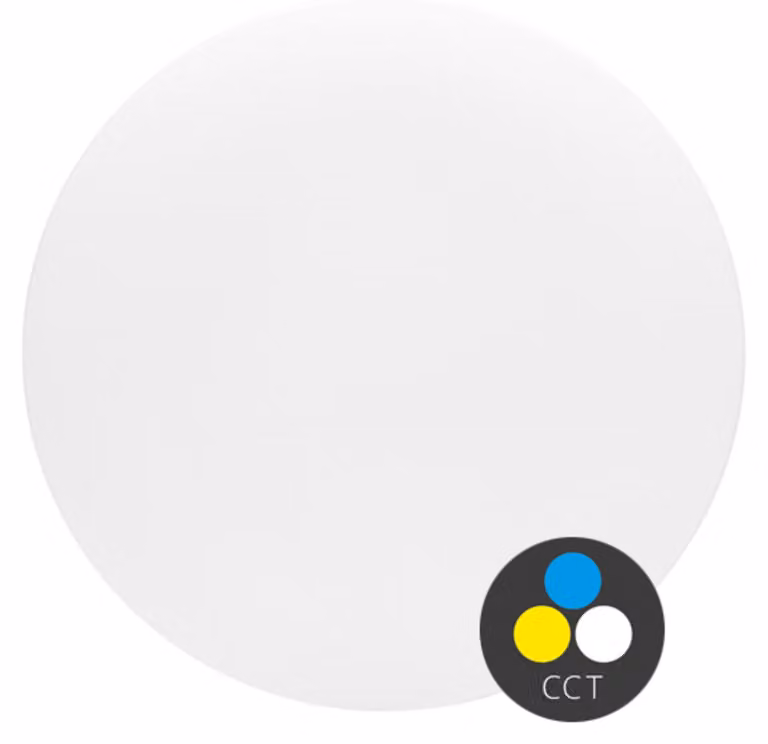 Plafoniera a LED Ecolite, rotonda, 12 W, 980 lm, temperatura di colore (CCT), grado di protezione IP44, bianca, WCLR-12W/CCT